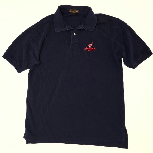 Vintage Cross Creek Cleveland Indians Polo Shirt - Picture 1 of 5